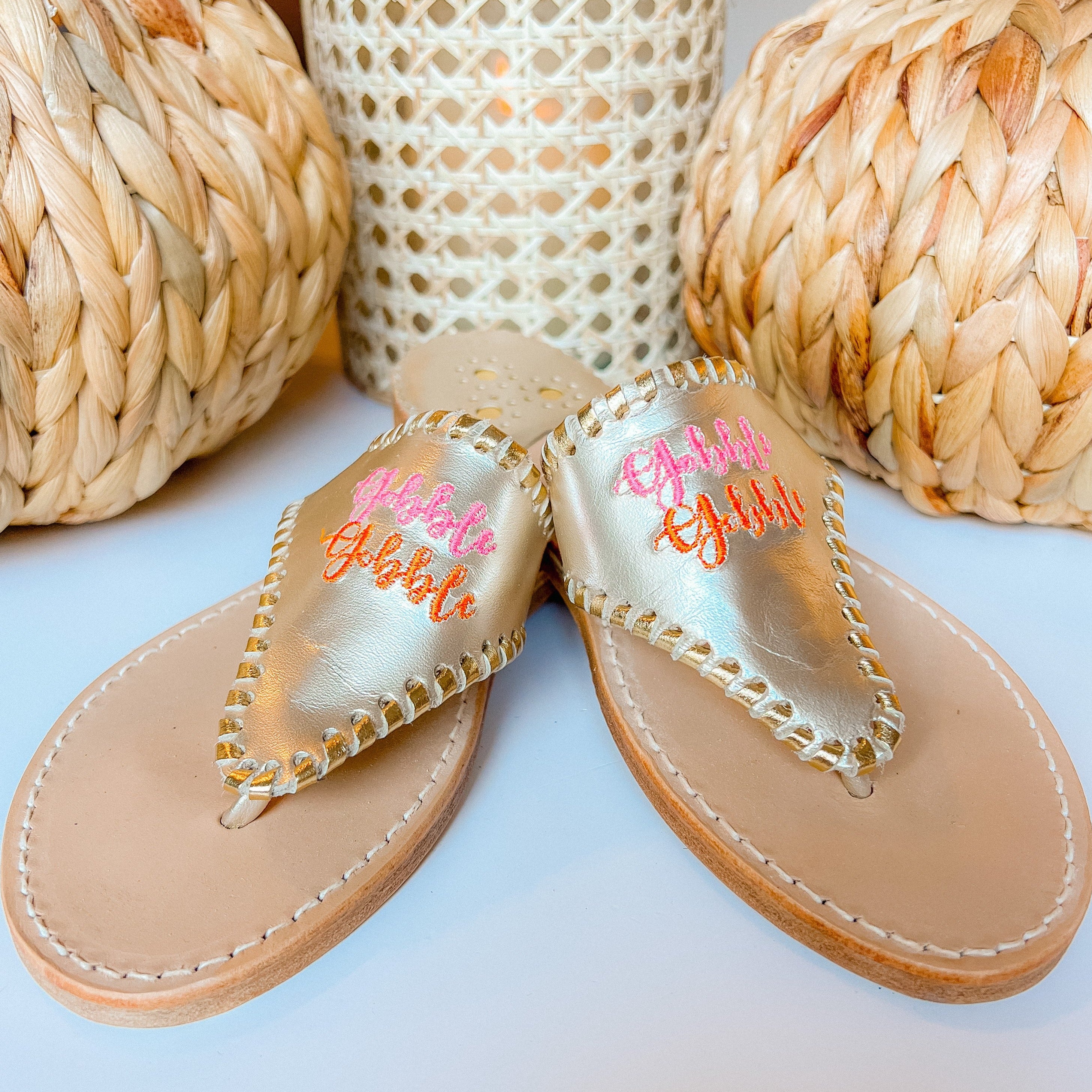 Girls Classic Palm Beach Sandals – The Monogram Shop